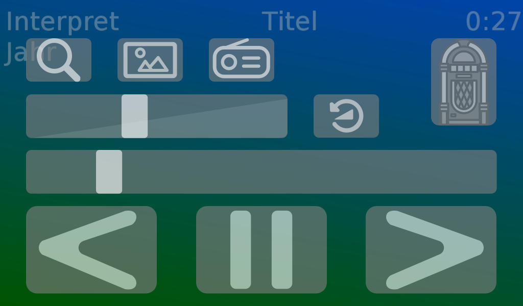 Bedienelemente für die Musikwiedergabe